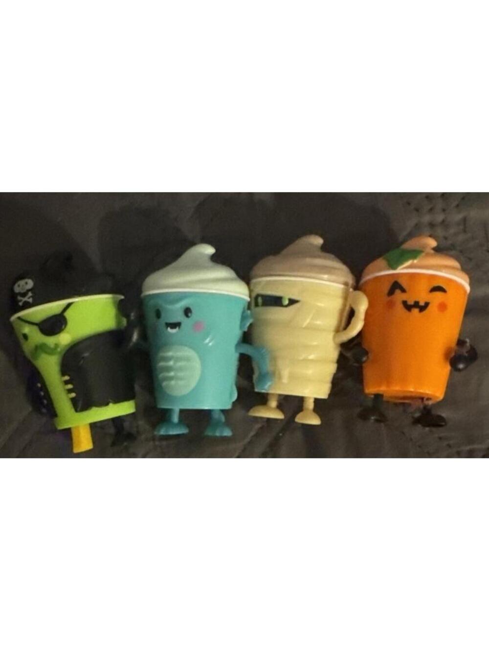 Wendy’s Frosty Frights Kids Meal Toy Lot Of 4 Halloween Figures